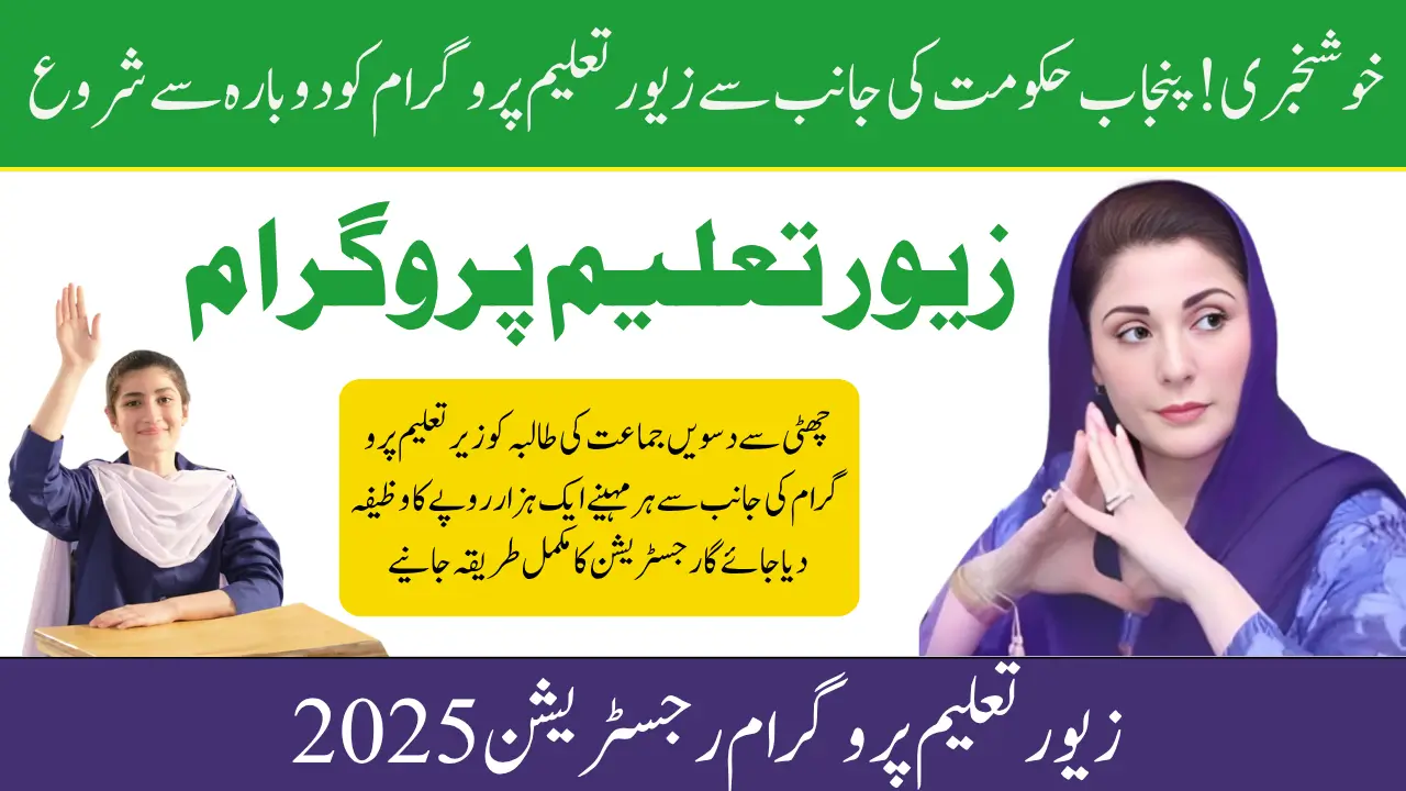 Punjab Relaunches Zewar-e-Taleem Program: Monthly Stipend of Rs. 1000 for Female Students
