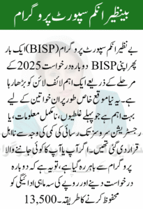 BISP 8171 Re-Application 2025 – How Ineligible Women Can Register Again for 13,500 Payment Full Guide (1)