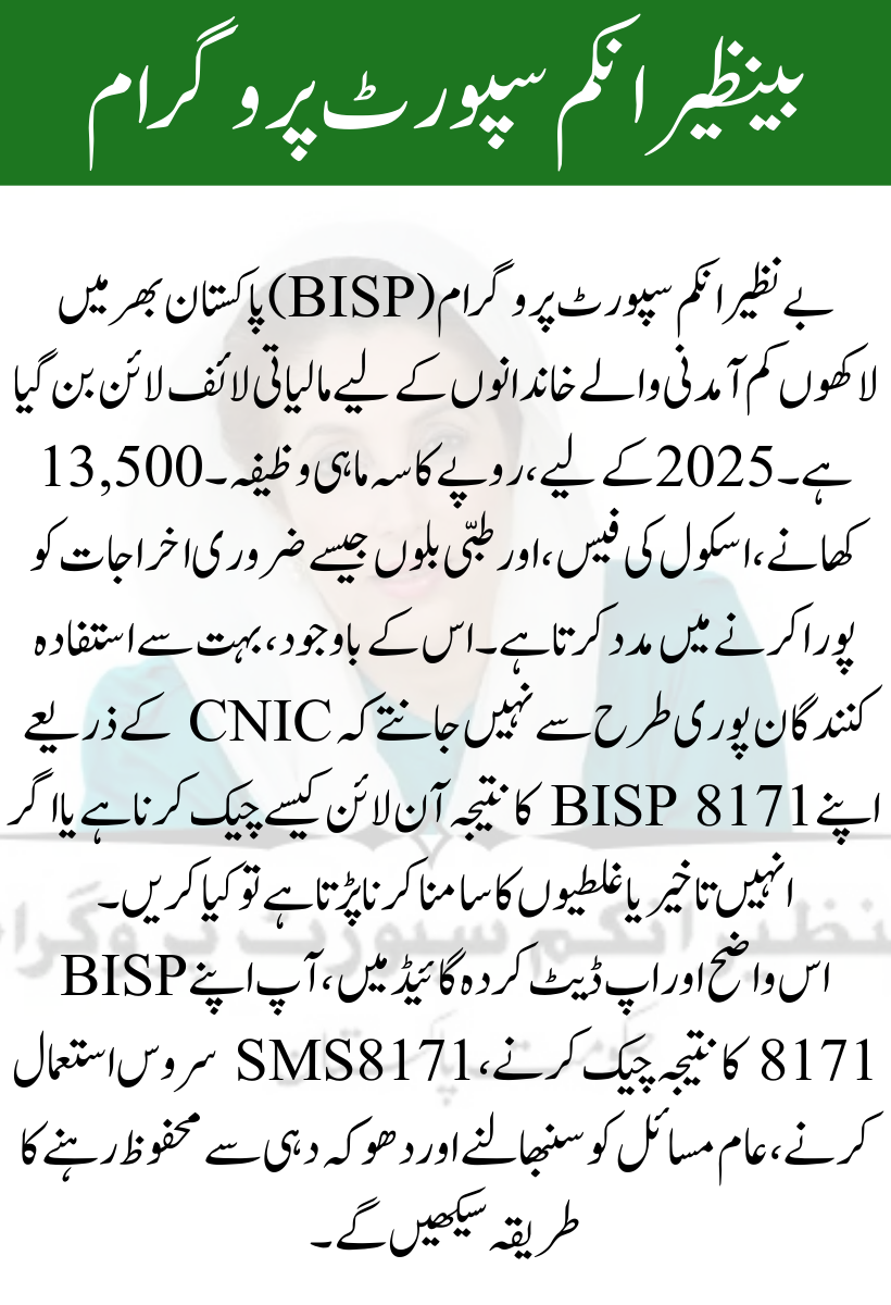 BISP 8171 Result Check Online by CNIC – Complete 2025 Guide